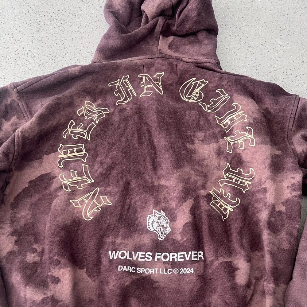 Darc Sport Maroon Tie-Dye Hoodie Small